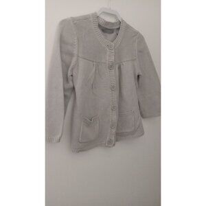 Liz Claiborne Cream Button-Front Knit Cardigan